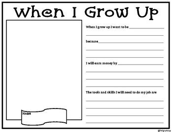 when i grow up worksheet printable
